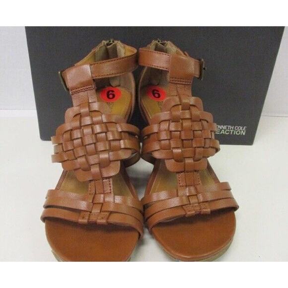 NIB Kenneth Cole Warm Cedar LE Women Shoes Ankle Strap Heels Sz 6 New In Box - Picture 1 of 8